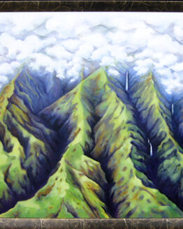Mountains and Clouds (Original Oil Painting)