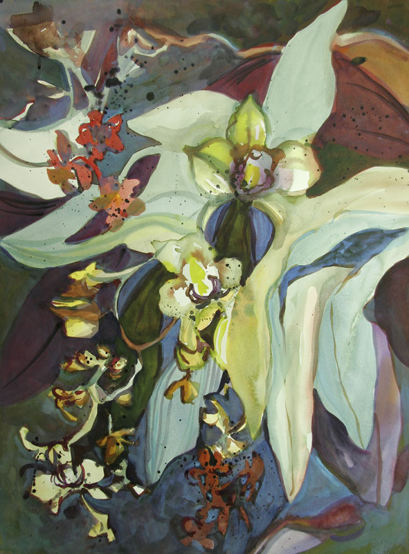Falling-orchids-original-watercolor
