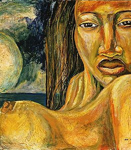 Moon Over Maui (Giclee Print on Canvas)