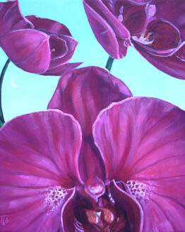 Blue Sky Orchid (Original Oil Painting)