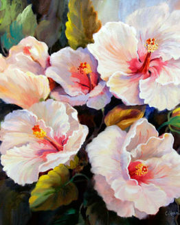 Hibiscus (Giclee Reproduction on Canvas)
