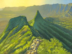 Olomana Morning (Giclee on Canvas)