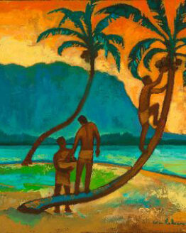 Coconut Pickers (Giclee on Canvas)