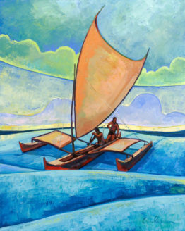 Riding Swells (Giclee on Canvas)