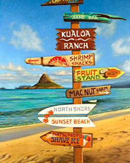 Chinaman's Hat Signs (Print on Paper)