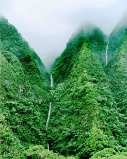 Waterfalls Over Ko'olau 1 (Giclee of on Canvas)