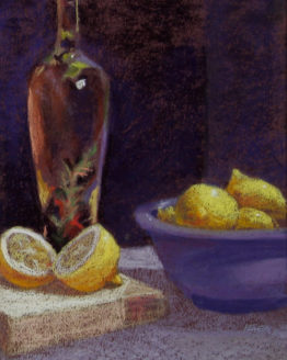 Lemons With Oil (Original Pastel)