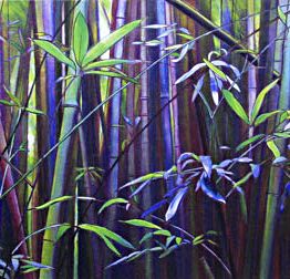 Wispering Light of Bamboo (Giclee on Canvas)