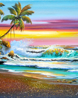 Warm Colors at Sunset (Original Oil Painting)