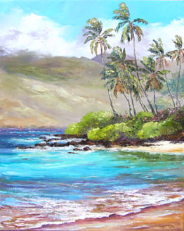 Palauea Palms (Original Oil Painting)