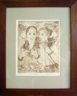 Hula Friends (Original Etching)