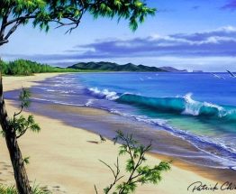 Waimanalo Shore Break (Giclee on Canvas)