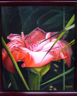 Torch Ginger Illumination (Original Oil Painting)
