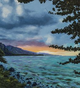 Sunset Across Kahana Bay (Original Oil Painting)