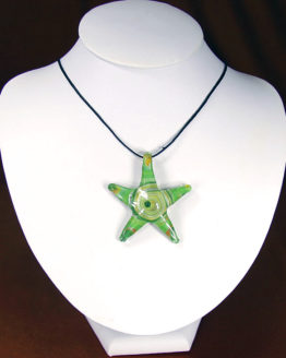 Green Glass Starfish Necklace