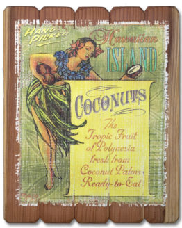 Coconuts (Giclee on Redwood)