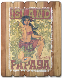 Island Papaya (Giclee on Redwood)