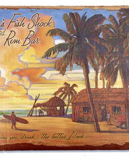 Lulu's Fish Shack (Giclee on Redwood)