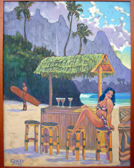 Tiki Bar (Original on Silk)