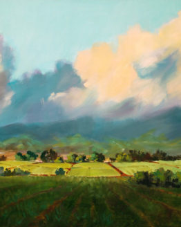 Fields in a Setting Sun (Giclee on Canvas)