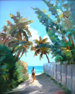 Bike to Beach (Giclee on Canvas)