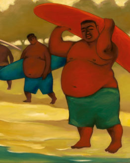 Three Surfahs (Giclee Print on Canvas)