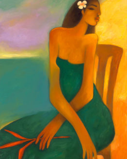 Red Ti Leaf (Giclee Print on Canvas)