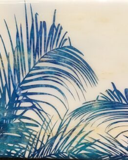 blue-summer-fronds-mixed-media-art