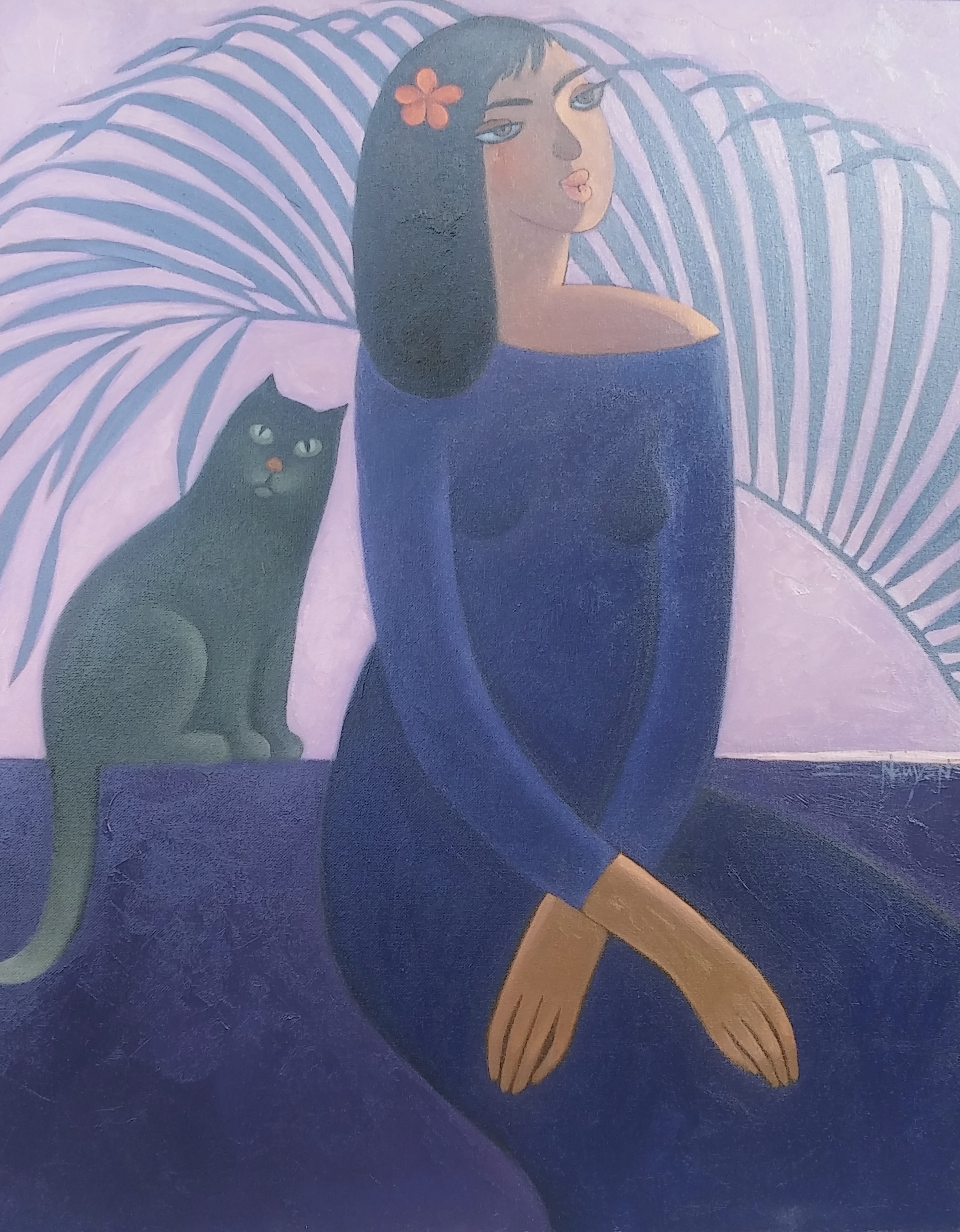 Wahinee in Purple original art